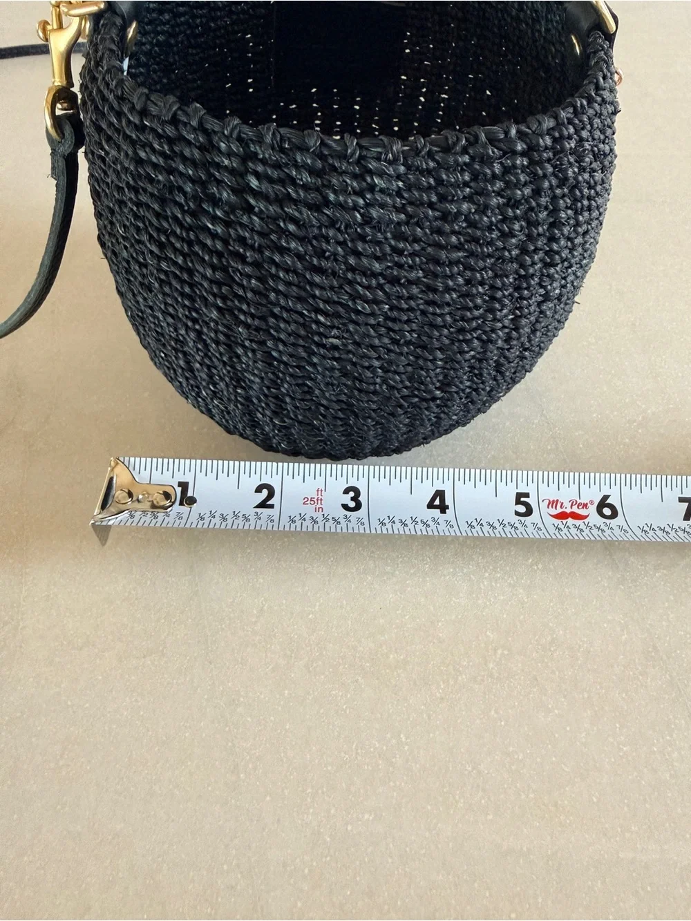 Clare V. Black Petit Pot de Miel Basket Bag with Bamboo Handle - Like New - Picture 14 of 15
